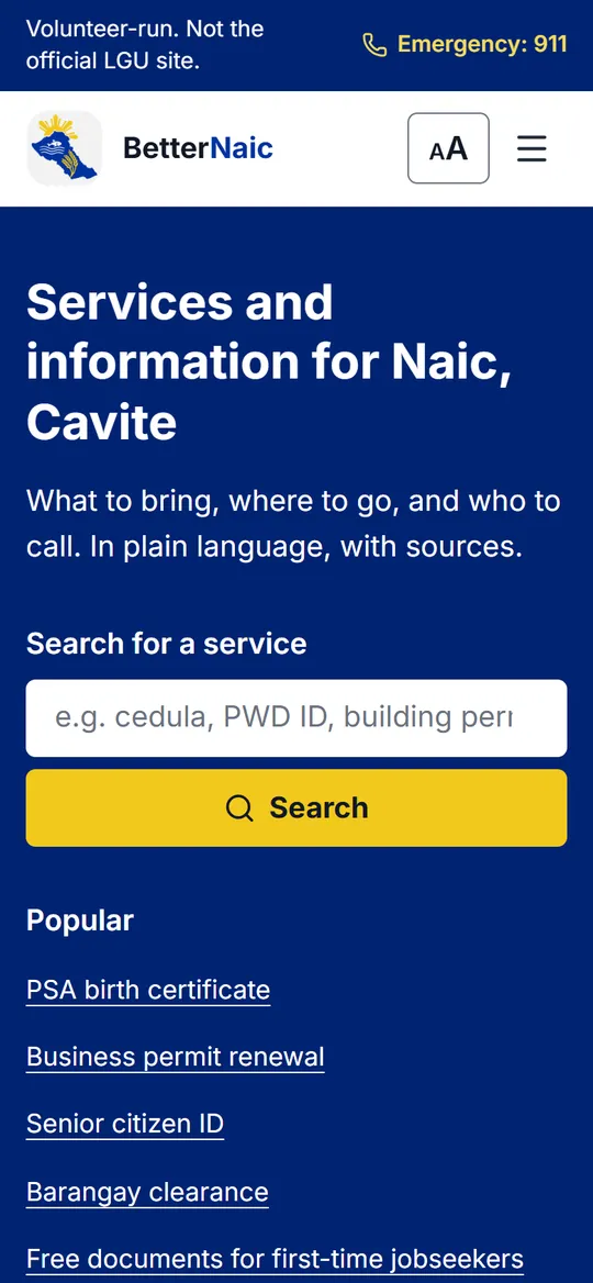 BetterNaic: Civic Portal for Naic, Cavite screenshot 2