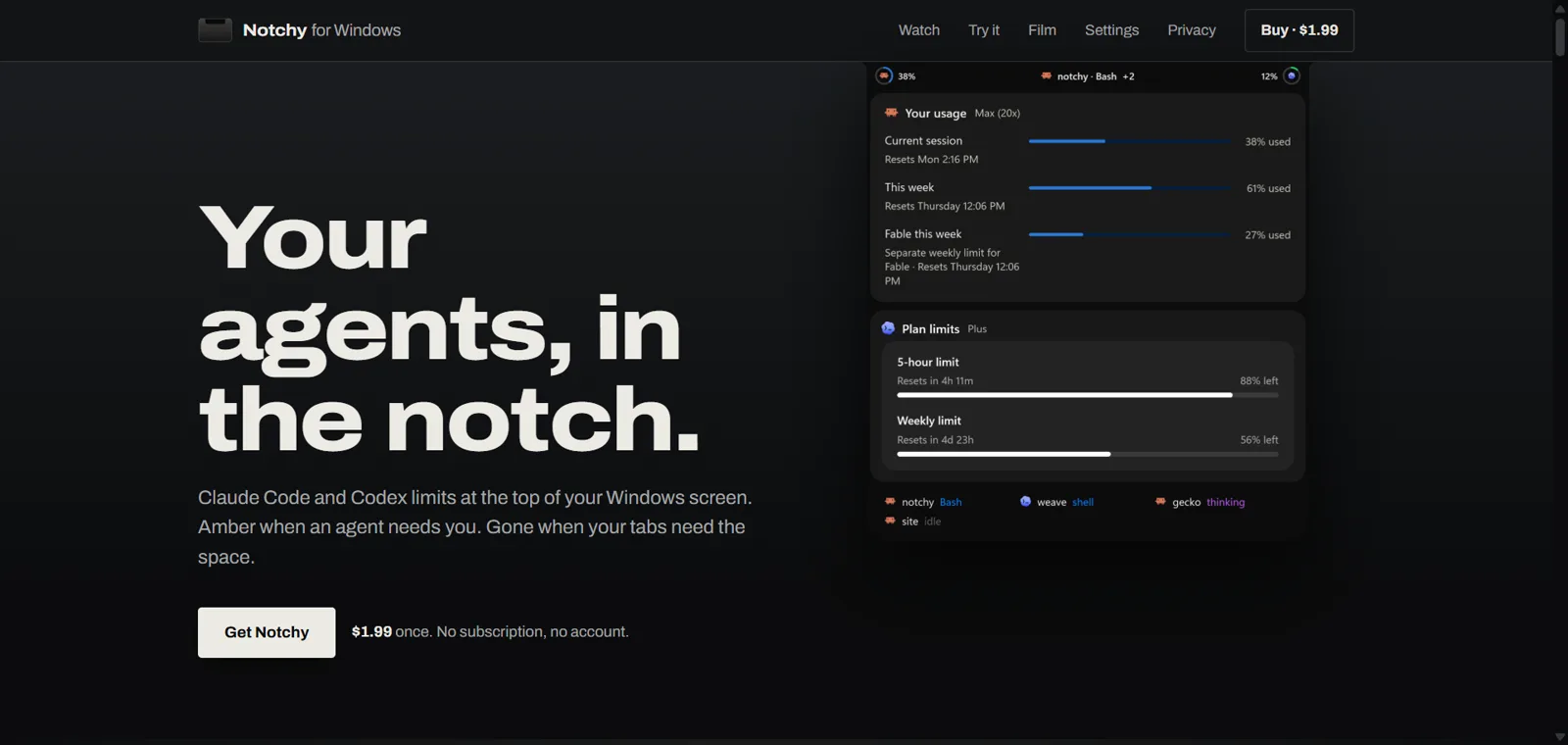 Notchy for Windows