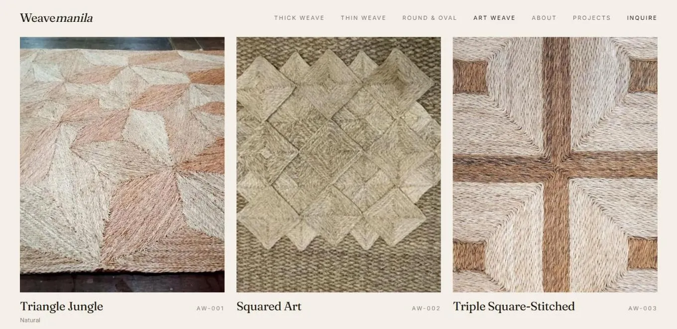Weave Manila Website screenshot 2